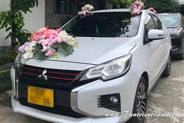 Cho thuê xe hoa cưới Mitsubishi Attrage giá rẻ tại TPHCM