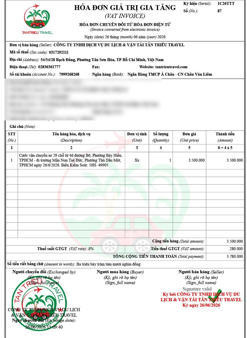 Xuất hóa đơn công ty đầy đủ