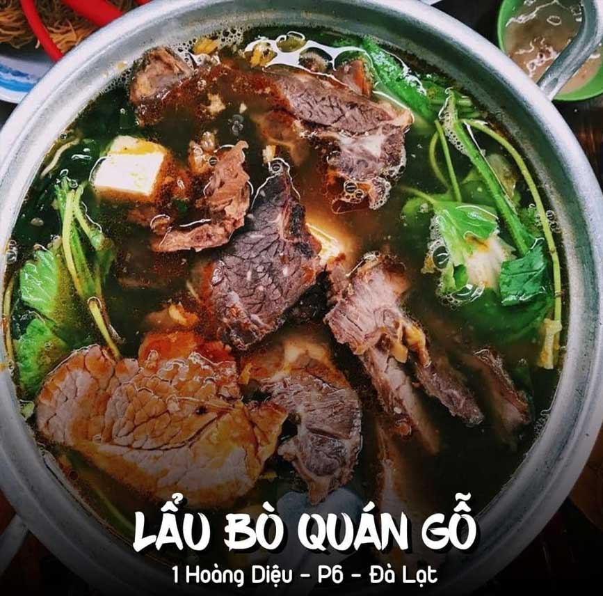 Còn gì tuyệt bằng khi thưởng thức nồi lẩu bò nóng hổi trong tiết trời Đà Lạt