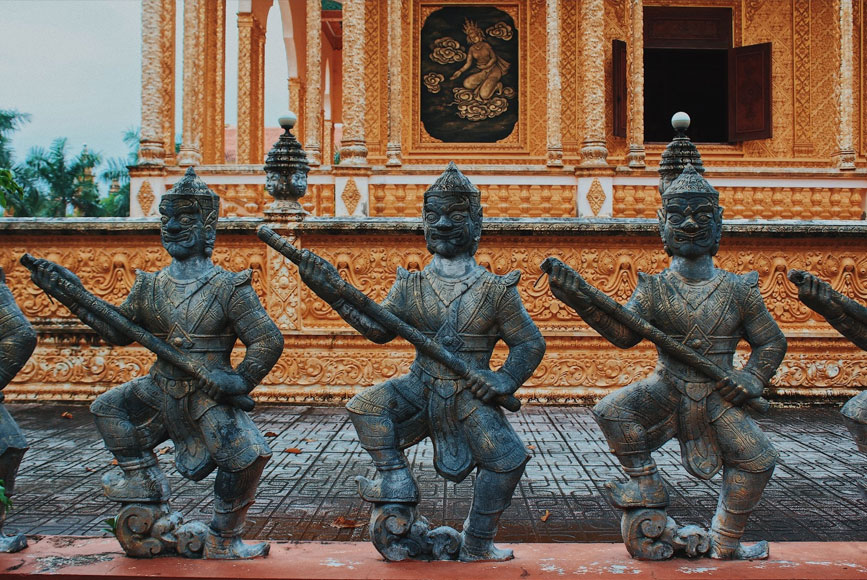 Ấn tượng kiến trúc Khmer tại chùa Cò