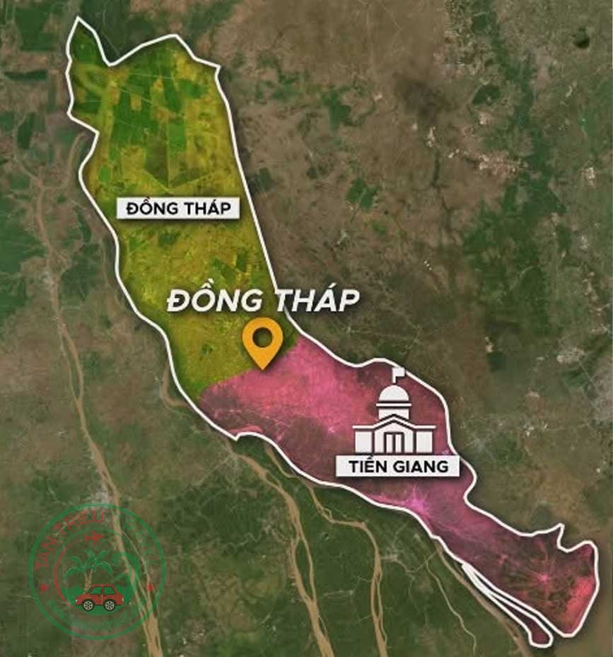 Bảng đồ tỉnh Đồng Tháp sau sáp nhập