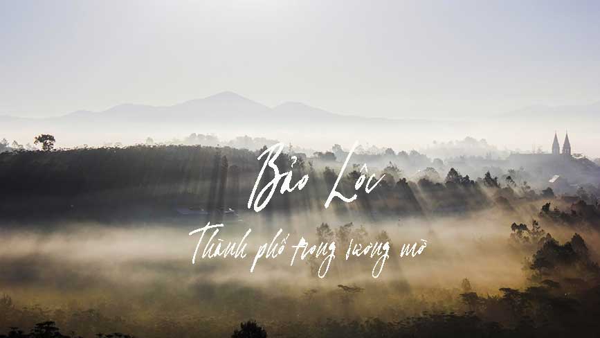 Cảnh đẹp Bảo Lộc trong sương mờ