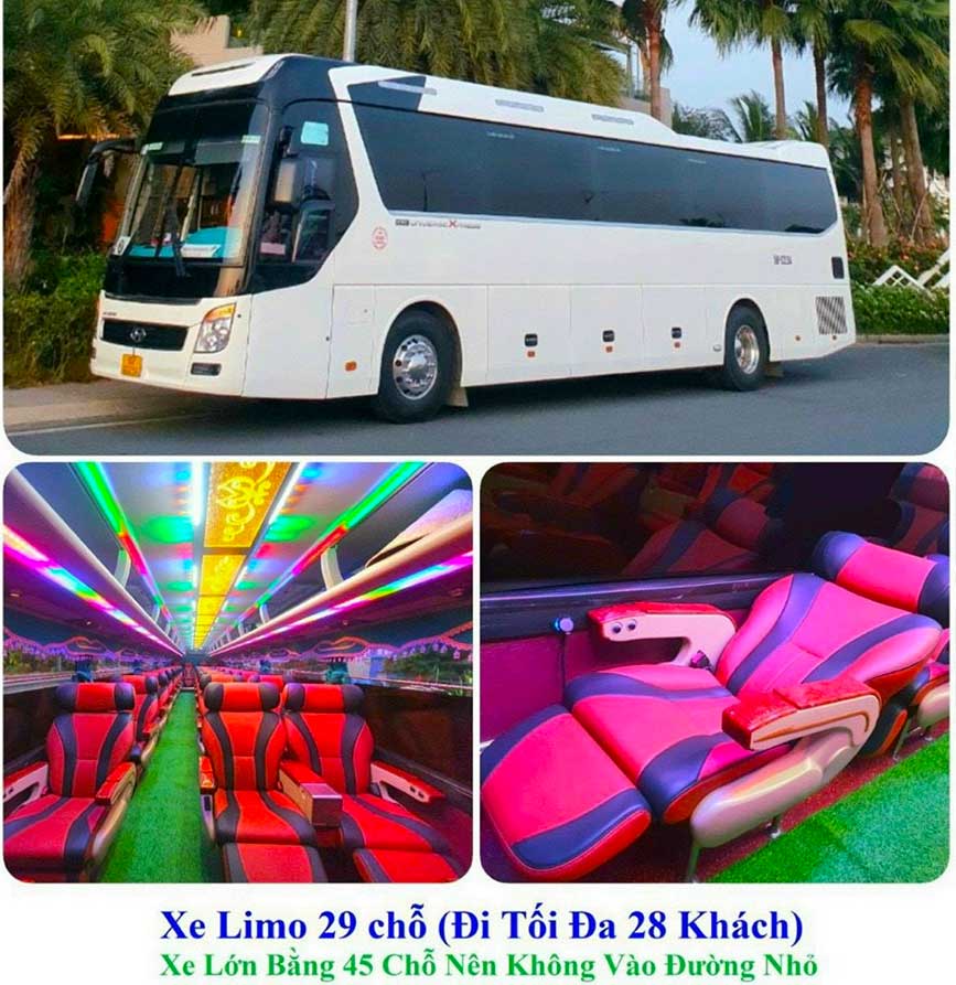 Gọi xe 29 chỗ limousine cũng Tân Triều Travel