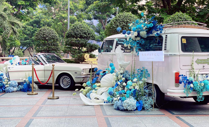 Ford Mustang và Wolkswagen trong sự kiện ngoại cảnh