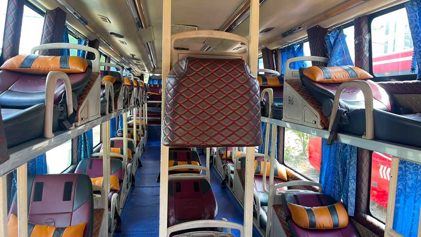 Nội thất xe 40 giường đi Bảo Lộc