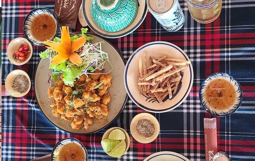 Phần trang trí ẩm thực bắt mắt