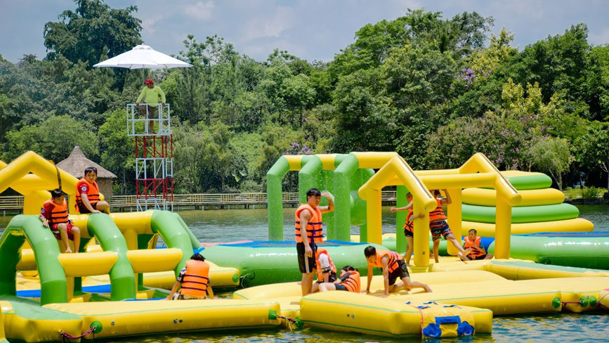 Chơi teambuilding tại khu du lịch Suối Mơ