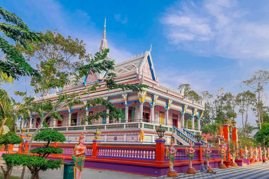 Chùa Khmer với kiến trúc độc đáo tại Sóc Trăng