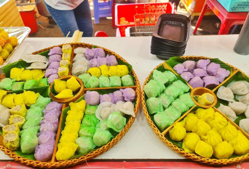 Những mâm há cảo đầy sắc màu